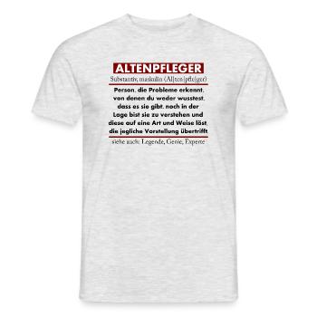 Altenpfleger - Männer T-Shirt - Grau meliert - Vorne - AI Model Male 178 dark (178cm)