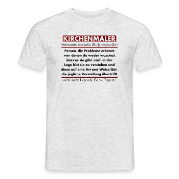 Kirchenmaler - Männer T-Shirt - Grau meliert - Vorne - AI Model Male 178 dark (178cm)