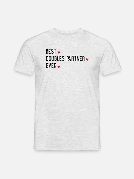 Doppel Partner - Männer T-Shirt - Grau meliert