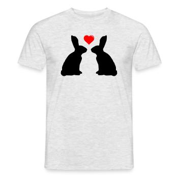 Amour des lapins - T-shirt homme - gris chiné - Devant - AI Model Male 178 dark (178cm)