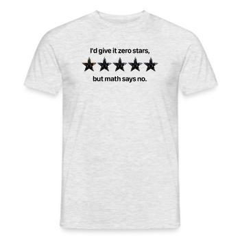 Zero Stars Math Comedy - Men's T-Shirt - heather grey - Front - AI Model Male 178 dark (178cm)