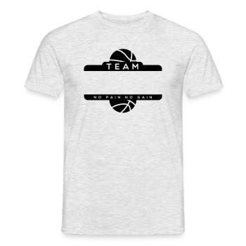 Logo Team Custom Basketball - Men's T-Shirt - heather grey - Front - AI Model Male 178 dark (178cm)