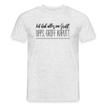 Ich hab alles im Griff - Männer T-Shirt - Grau meliert - Vorne - AI Model Male 178 dark (178cm)