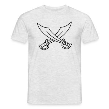 Waffen 2 Säbel - Männer T-Shirt - Grau meliert - Vorne - AI Model Male 178 dark (178cm)