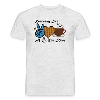Everyday Is A Coffee Day - Men's T-Shirt - heather grey - Front - AI Model Male 178 dark (178cm)