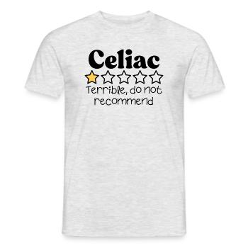 Zöliakie Sarkastisch Lustiges Zitat - Männer T-Shirt - Grau meliert - Vorne - AI Model Male 178 dark (178cm)