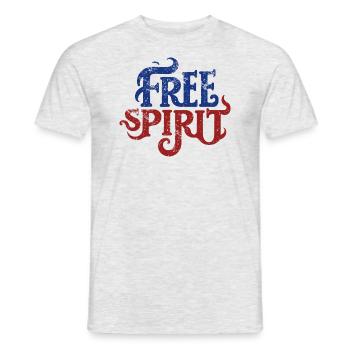Free Spirit - Men's T-Shirt - heather grey - Front - AI Model Male 178 dark (178cm)