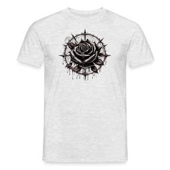Gothic Rose - Men's T-Shirt - heather grey - Front - AI Model Male 178 dark (178cm)