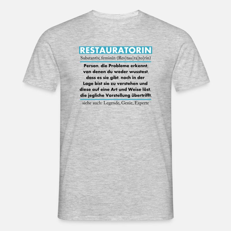 Restauratorin - Männer T-Shirt - Grau meliert