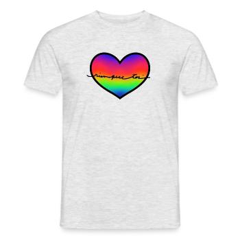 rainbowheart "rien que toi" - T-shirt homme - gris chiné - Devant - AI Model Male 178 dark (178cm)