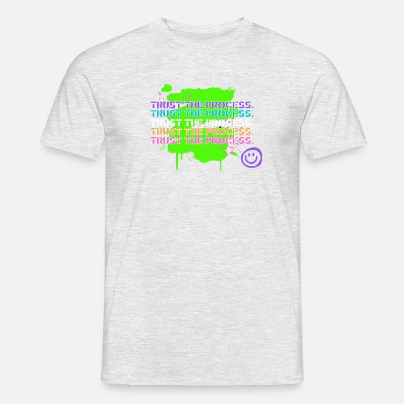 Trust the Process - Männer T-Shirt - Grau meliert