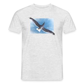 Be free Freedom - Men's T-Shirt - heather grey - Front - AI Model Male 178 dark (178cm)