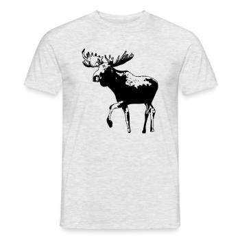 moose - elk - hunting - hunter - Men's T-Shirt - heather grey - Front - AI Model Male 178 dark (178cm)