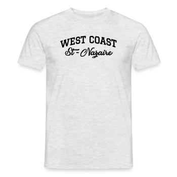 WEST COAST St-Nazaire - Men's T-Shirt - heather grey - Front - AI Model Male 178 dark (178cm)