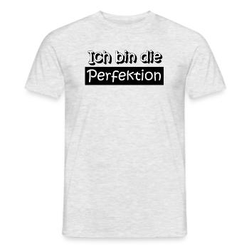 Perfekt - Männer T-Shirt - Grau meliert - Vorne - AI Model Male 178 dark (178cm)