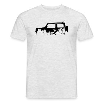 4x4 Offroad JB 74 Silhouette Jimny Overland - Men's T-Shirt - heather grey - Front - AI Model Male 178 dark (178cm)