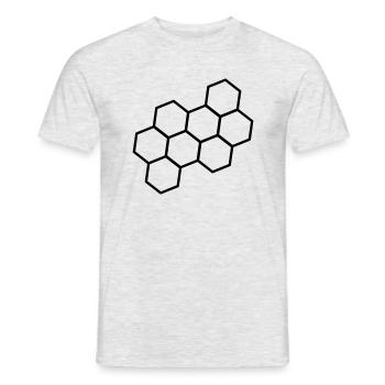 honigwabe___f1 - T-shirt homme - gris chiné - Devant - AI Model Male 178 dark (178cm)