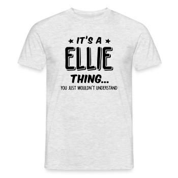 ellie its a name thing - Men's T-Shirt - heather grey - Front - AI Model Male 178 dark (178cm)