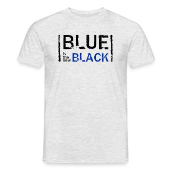 BLUE is the new BLACK - Men's T-Shirt - heather grey - Front - AI Model Male 178 dark (178cm)