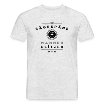 Sägespäne sind Männer Glitzer | Farbwechsel 2C - Männer T-Shirt - Grau meliert - Vorne - AI Model Male 178 dark (178cm)