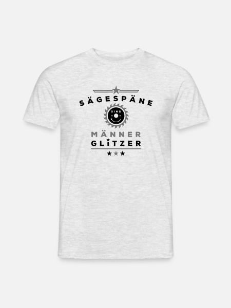 Sägespäne sind Männer Glitzer | Farbwechsel 2C - Männer T-Shirt - Grau meliert