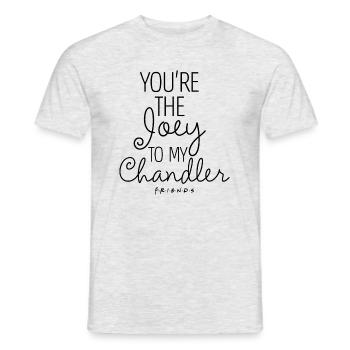 Friends Beste Freunde Joey und Chandler - Männer T-Shirt - Grau meliert - Vorne - AI Model Male 178 dark (178cm)