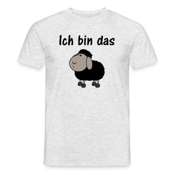 schwarzes Schaf Ich bin das schwarze Schaf - Männer T-Shirt - Grau meliert - Vorne - AI Model Male 178 dark (178cm)