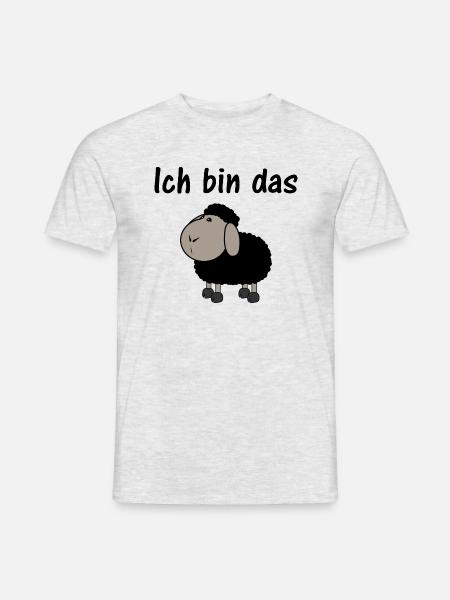 schwarzes Schaf Ich bin das schwarze Schaf - Männer T-Shirt - Grau meliert