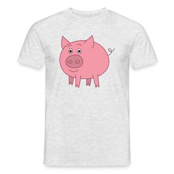 Porc - T-shirt homme - gris chiné - Devant - AI Model Male 178 dark (178cm)