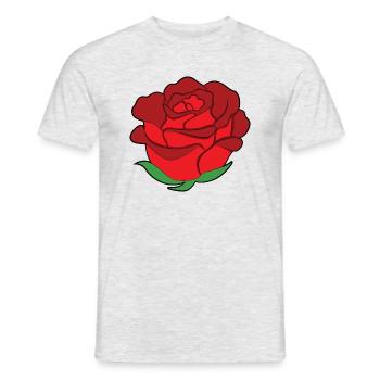Rose - T-shirt homme - gris chiné - Devant - AI Model Male 178 dark (178cm)