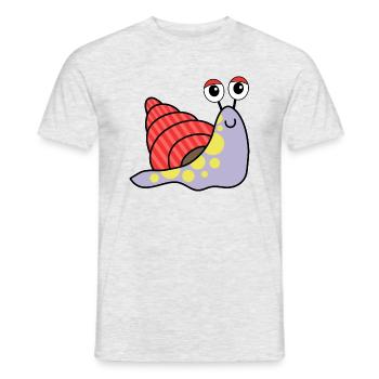 Cartoon Snail - Men's T-Shirt - heather grey - Front - AI Model Male 178 dark (178cm)