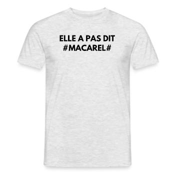 Elle a pas dit macarel - T-shirt homme - gris chiné - Devant - AI Model Male 178 dark (178cm)