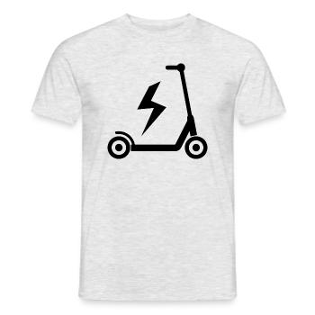 E-Scooter E-Roller Scooter - Männer T-Shirt - Grau meliert - Vorne - AI Model Male 178 dark (178cm)