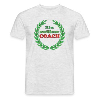 Voted Best COACH - Men's T-Shirt - heather grey - Front - AI Model Male 178 dark (178cm)