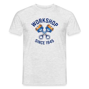 Mechanic Shop - Car - Men's T-Shirt - heather grey - Front - AI Model Male 178 dark (178cm)