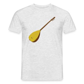 Melodien der Seele. Die türkische Saz im Fokus - Männer T-Shirt - Grau meliert - Vorne - AI Model Male 178 dark (178cm)