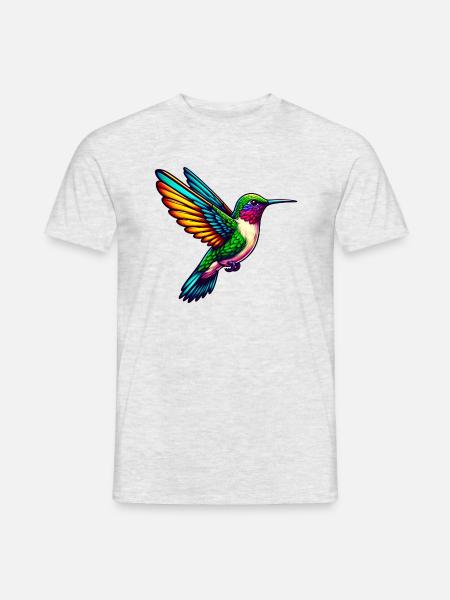Kolibri - Männer T-Shirt - Grau meliert
