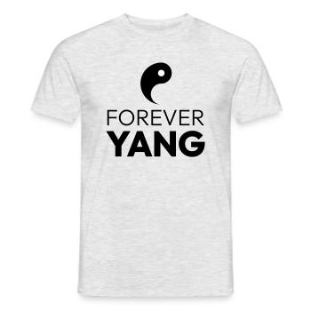 Forever Yang - Men's T-Shirt - heather grey - Front - AI Model Male 178 dark (178cm)