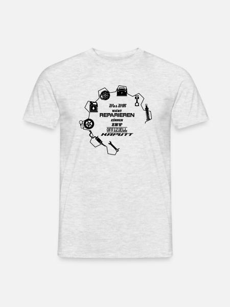 offiziell kaputt - Männer T-Shirt - Grau meliert