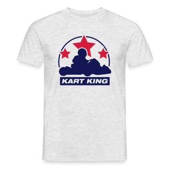 kart_king_fa2 - Männer T-Shirt - Grau meliert - Vorne - AI Model Male 178 dark (178cm)