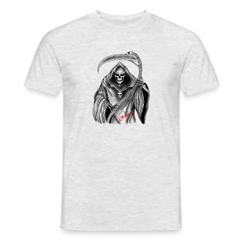 Tattoo faucheuse reaper - T-shirt homme - gris chiné - Devant - AI Model Male 178 dark (178cm)