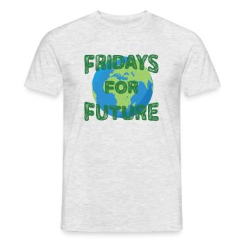 Fridays for Future Protection de l’environnement Cadeau - T-shirt homme - gris chiné - Devant - AI Model Male 178 dark (178cm)