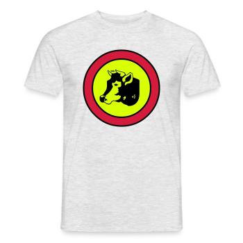 cow - Men's T-Shirt - heather grey - Front - AI Model Male 178 dark (178cm)