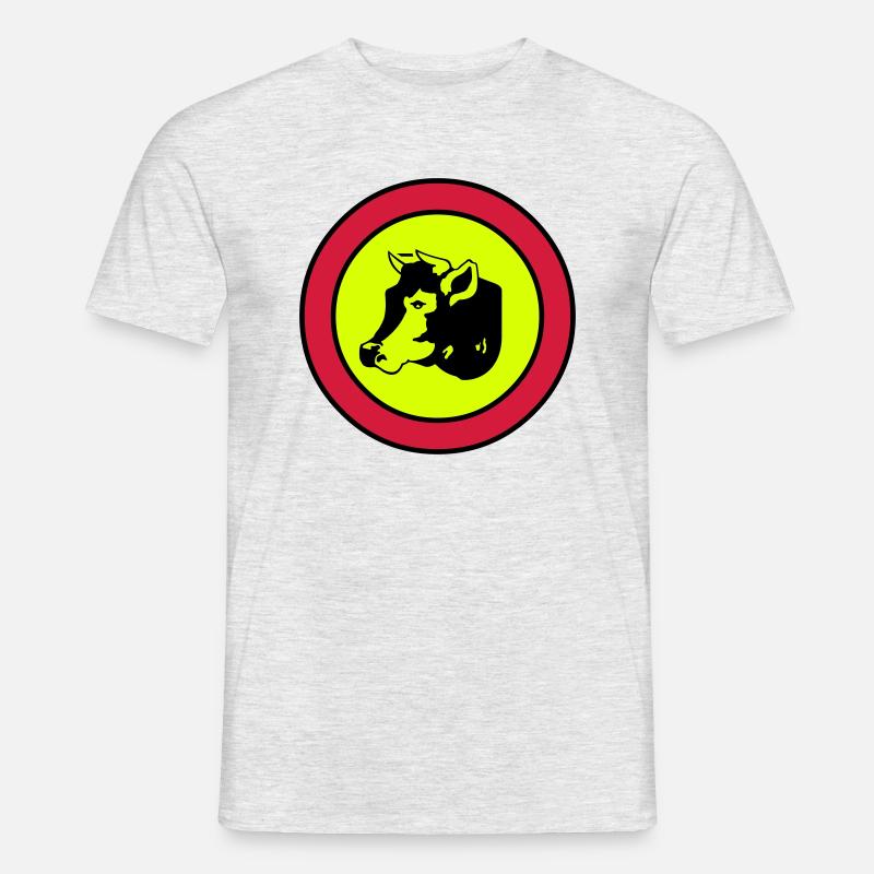 kuh - Männer T-Shirt - Grau meliert