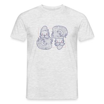 Beardy Men - Men's T-Shirt - heather grey - Front - AI Model Male 178 dark (178cm)