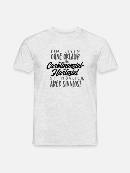 Ein Leben ohne Urlaub (schwarz) - Männer T-Shirt - Grau meliert