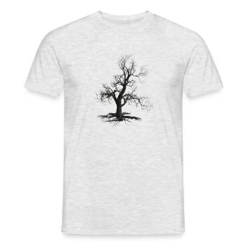 dead tree 4567469 1920 - Männer T-Shirt - Grau meliert - Vorne - AI Model Male 178 dark (178cm)