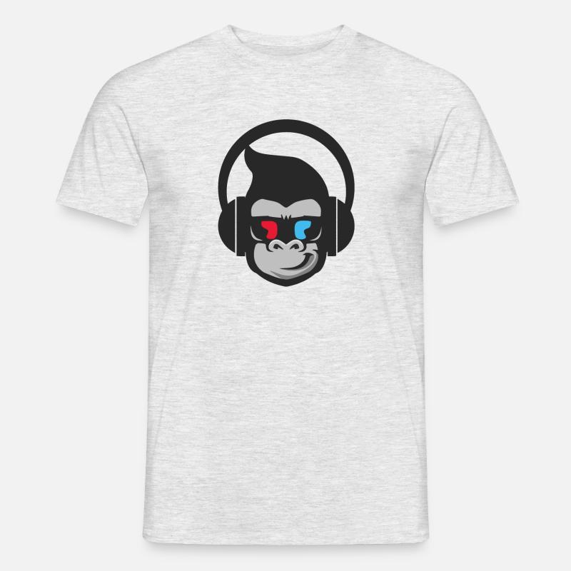 Monkey Party Cooler Affe - Männer T-Shirt - Grau meliert