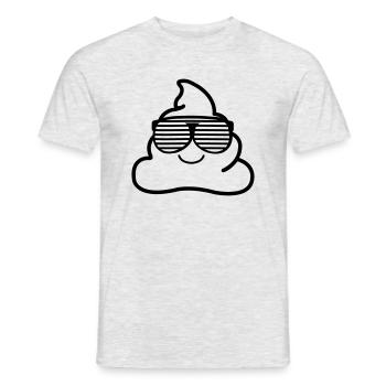 coole_kacke_01 - Männer T-Shirt - Grau meliert - Vorne - AI Model Male 178 dark (178cm)