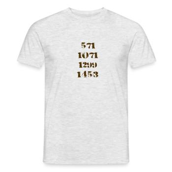 571 1071 1299 1453 - T-shirt homme - gris chiné - Devant - AI Model Male 178 dark (178cm)